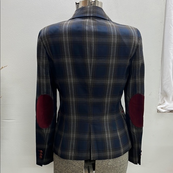 Zara Plaid Fitted Blazer | Size L - Picture 2 of 8